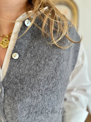 Gilet s/ manche Valentine • Gris foncé TU