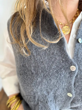 Gilet s/ manche Valentine • Gris foncé TU