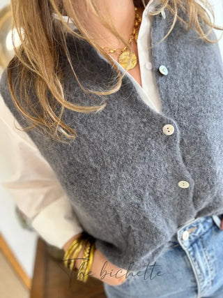 Gilet s/ manche Valentine • Gris foncé TU