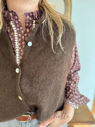 Gilet s/ manche Valentine • Marron TU