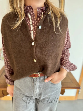 Gilet s/ manche Valentine • Marron TU