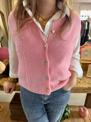 Gilet s/ manche Valentine • Rose TU