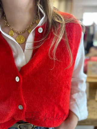 Gilet s/ manche Valentine • Rouge TU