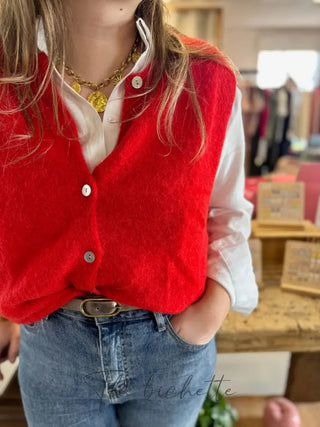 Gilet s/ manche Valentine • Rouge TU
