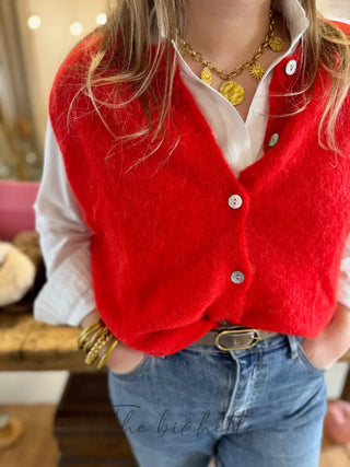 Gilet s/ manche Valentine • Rouge TU