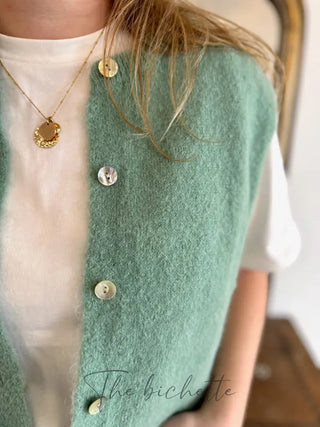 Gilet s/ manche Valentine • Vert d’eau TU