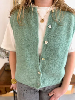 Gilet s/ manche Valentine • Vert d’eau TU
