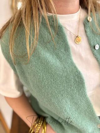 Gilet s/ manche Valentine • Vert d’eau TU