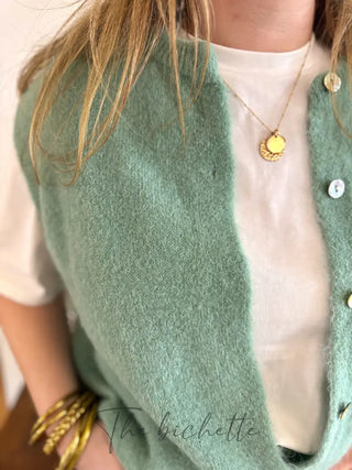 Gilet s/ manche Valentine • Vert d’eau TU