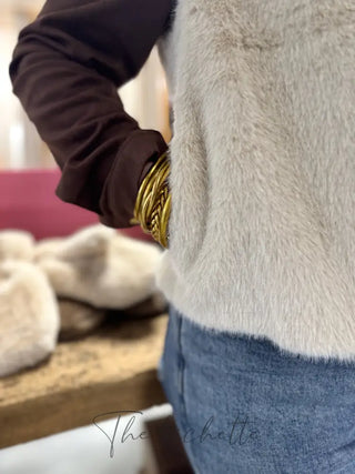 Gilet s/manches Gabriel • Ecru