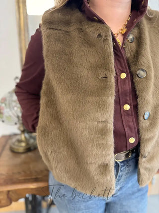 Gilet s/manches Gabriel • Taupe