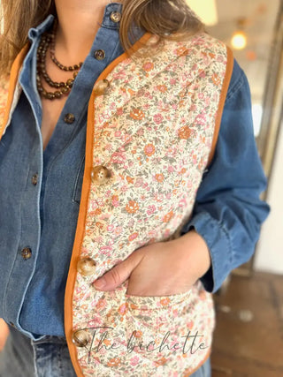 Gilet s/manches Inès • Orange