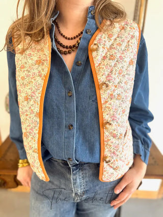 Gilet s/manches Inès • Orange