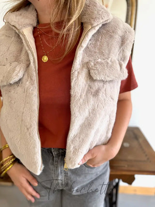 Gilet s/manches Norah • Beige TU