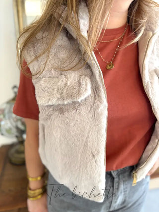 Gilet s/manches Norah • Beige TU