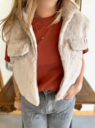 Gilet s/manches Norah • Beige TU