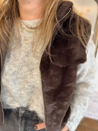 Gilet s/manches Norah • Marron TU