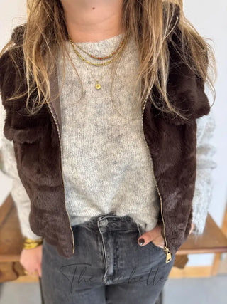 Gilet s/manches Norah • Marron TU