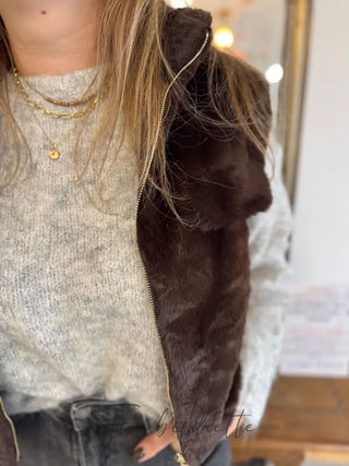 Gilet s/manches Norah • Marron TU