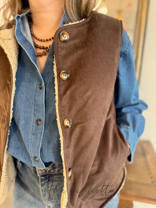 Gilet s/manches réversible Chloé