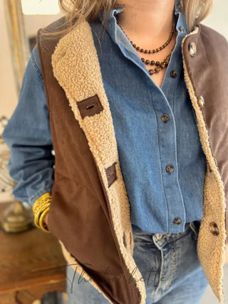 Gilet s/manches réversible Chloé