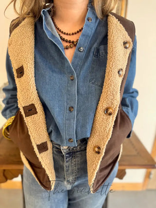 Gilet s/manches réversible Chloé