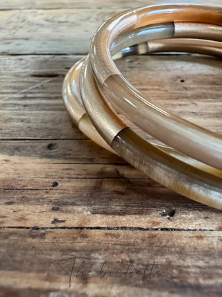 Jonc en corne Triple lignes