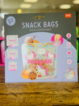 Lot de 3 sacs à collation • Licorne