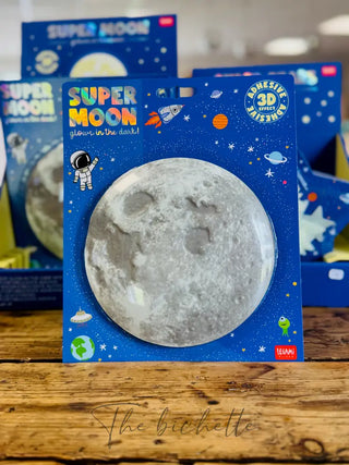 ADHESIVE GLOW IN THE DARK MOON SUPER MOON SPACE