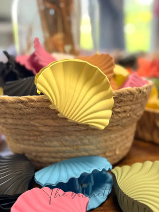 Pince à cheveux • Coquillage • Jaune