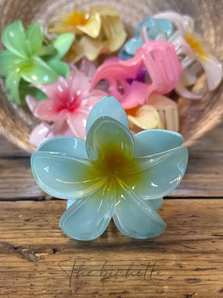Pince à cheveux • Fleur de Tiaré 🌸 • Bleu