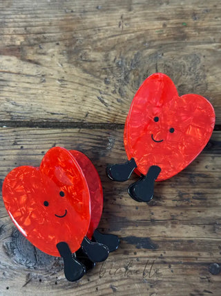 Pince à cheveux • Grand ❤️ nacré