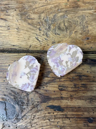 Pince à cheveux ♥️ rose pale tacheté