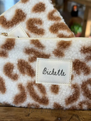 Pochette ’Bichette’ • Léopard en fausse fourrure clair 🐆
