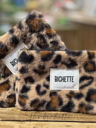 Pochette ’Bichette’ • Léopard en fausse fourrure foncé 🐆