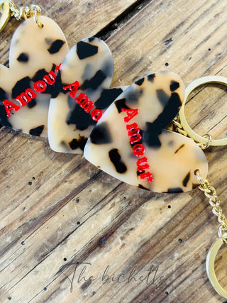 ✨ Porte clés léopard Amour ✨