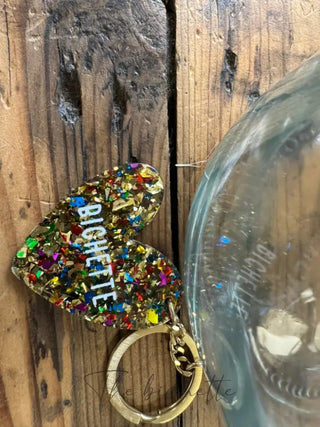 ✨ Porte clés paillettes Bichette✨