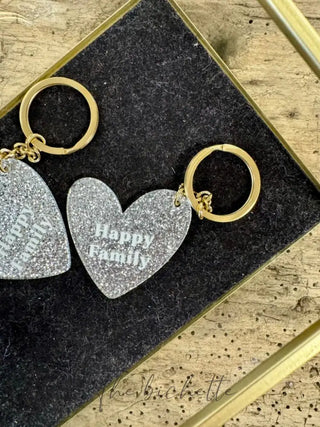 ✨ Porte-clés paillettes Happy Family ✨