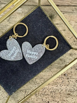 ✨ Porte-clés paillettes Happy Family ✨
