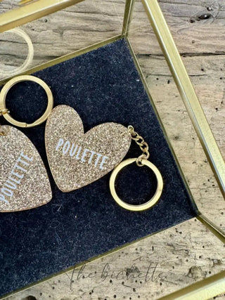 ✨ Porte-clés paillettes Poulette ✨