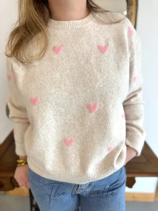 Pull Colombe • Beige & Rose TU