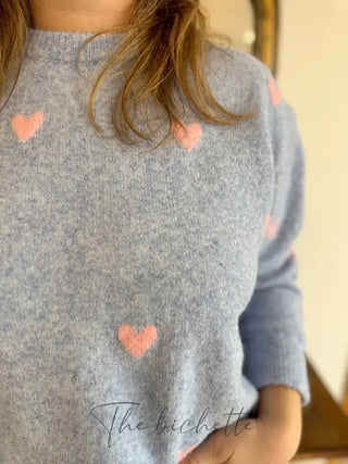 Pull Colombe • Bleu & Rose TU