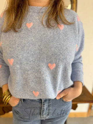 Pull Colombe • Bleu & Rose TU