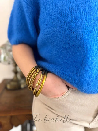 Pull manches courtes Clara • Bleu élec TU