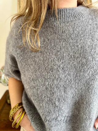 Pull manches courtes Clara • Gris TU