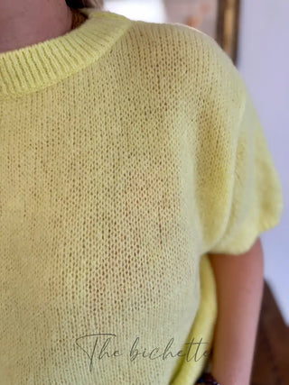 Pull manches courtes Clara • Jaune TU