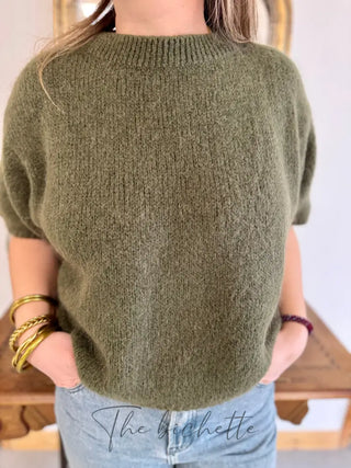Pull manches courtes Clara • Kaki TU