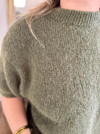 Pull manches courtes Clara • Kaki TU