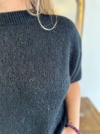 Pull manches courtes Clara • Noir TU