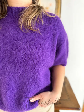 Pull manches courtes Clara • Violet TU